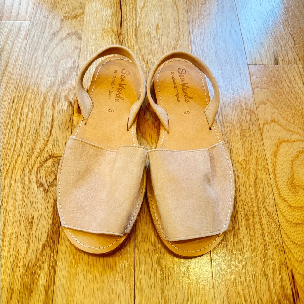New Light pink suede sandals